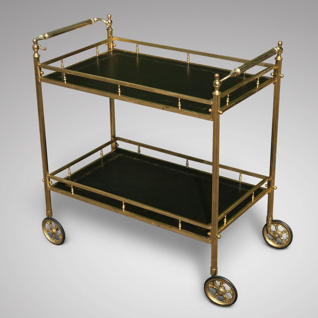 Vintage Brass Drinks Trolley - Main View - 2