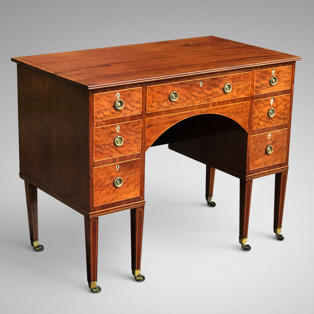 Regency Mahogany Kneehole Dressing Table - Main View - 2