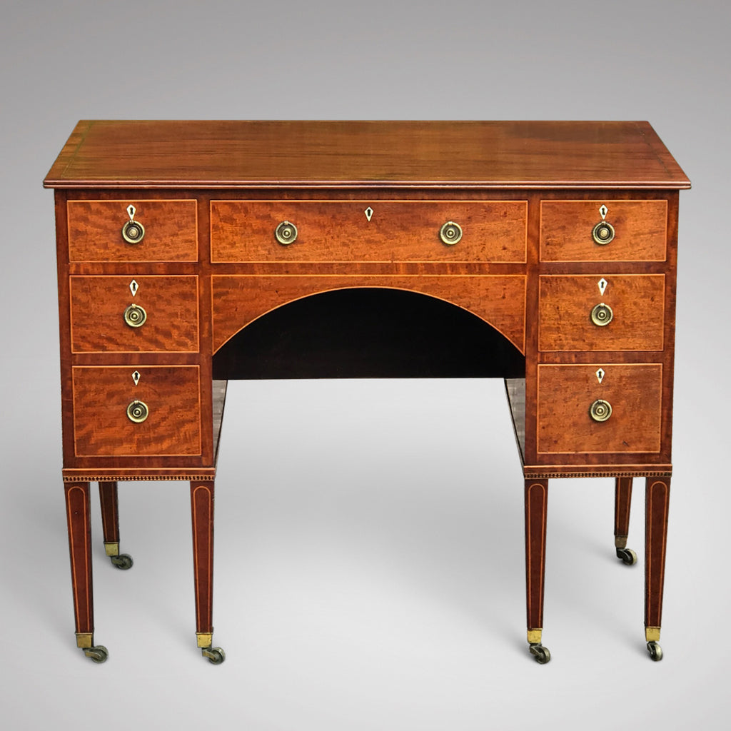 Regency Mahogany Kneehole Dressing Table - Main View - 1