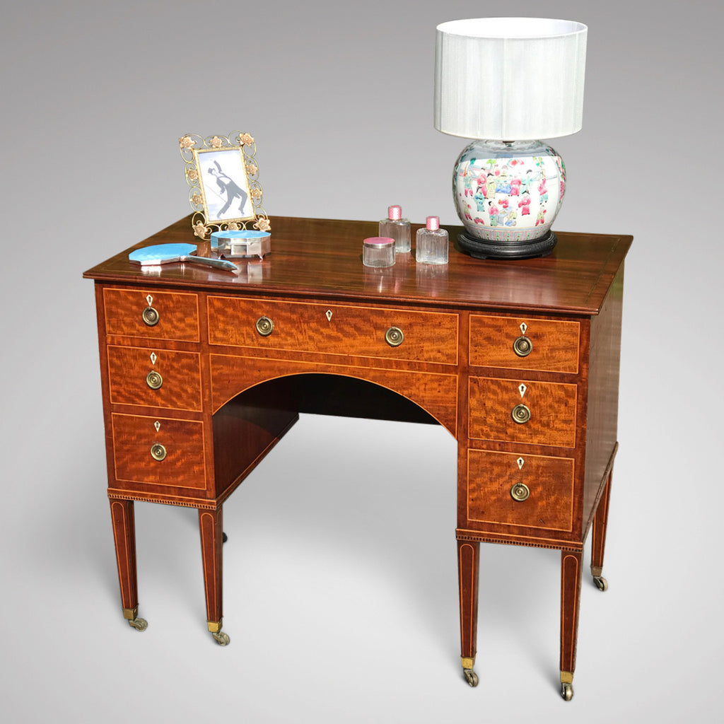 Regency Mahogany Kneehole Dressing Table - Main View - 3