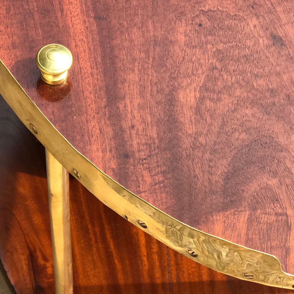 Early 20th Century Mahogany & Brass Oval Etagere - Detail View - 5