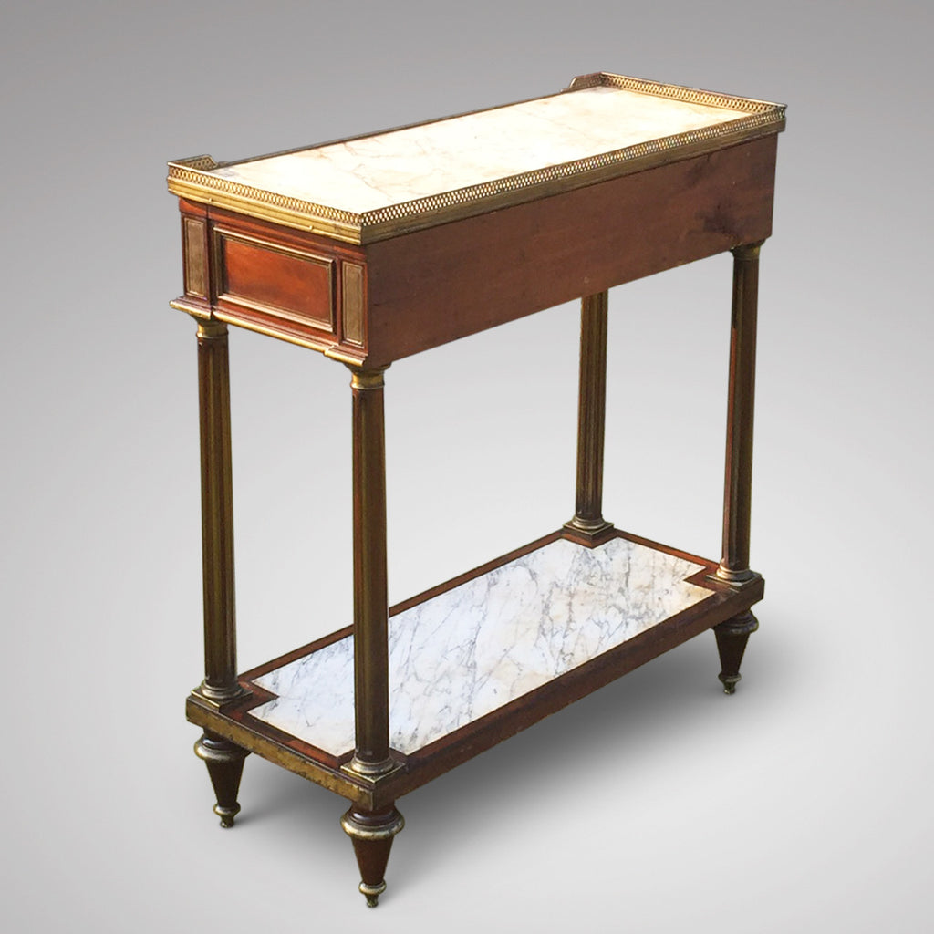 French Empire Mahogany Console/Hall Table - Back view- 5