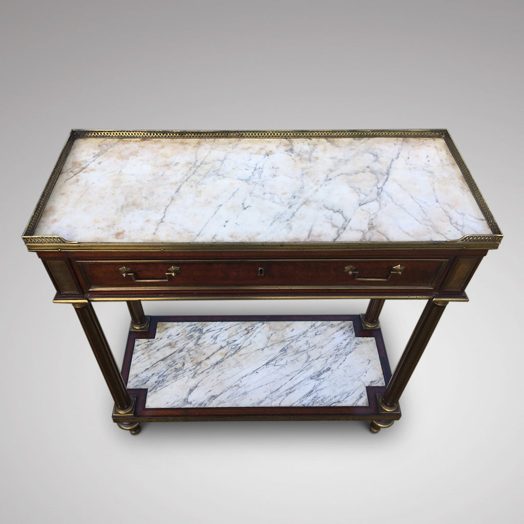 French Empire Mahogany Console/Hall Table - Top view- 4