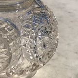 Cut Glass Jar with Silver & Guilloche Enamel Top - Detail View - 6