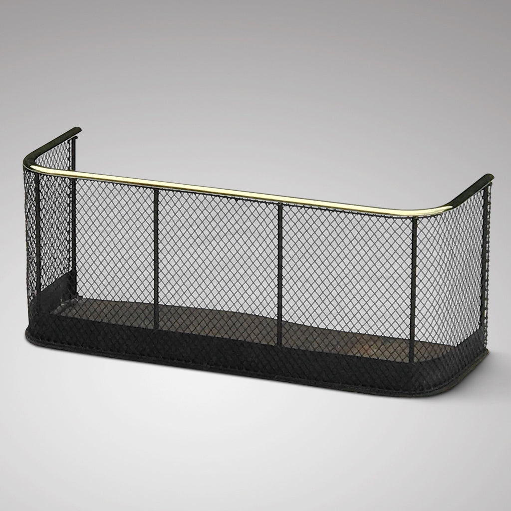 Victorian Fire Guard with Brass Top Rail - Main View - 1
