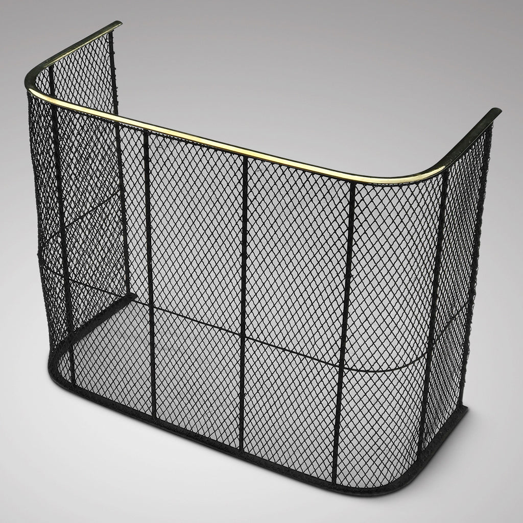 Victorian Nursery Fire Guard with Brass Top Rail - Main View - 1