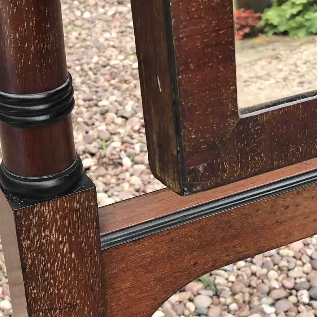 Edwardian Mahogany Cheval Mirror - Detail View - 3
