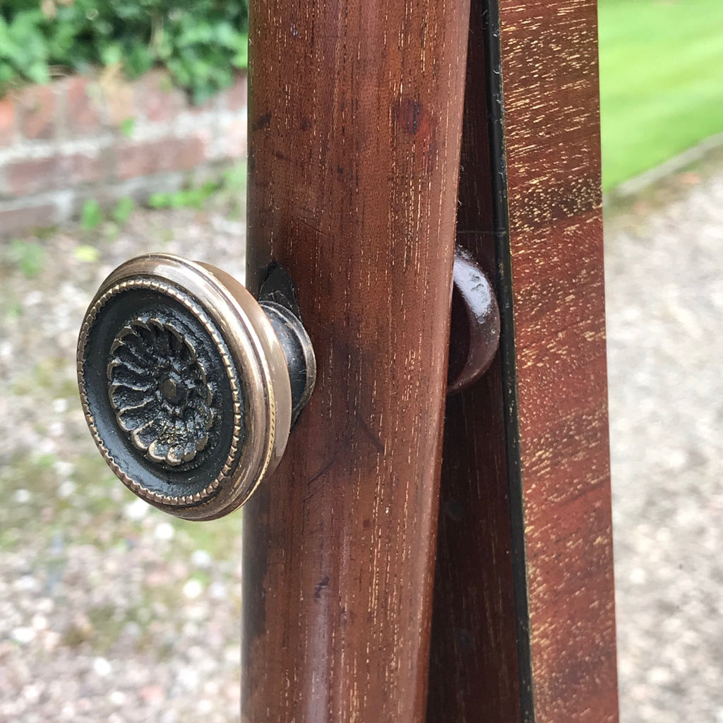 Edwardian Mahogany Cheval Mirror - Detail View - 4