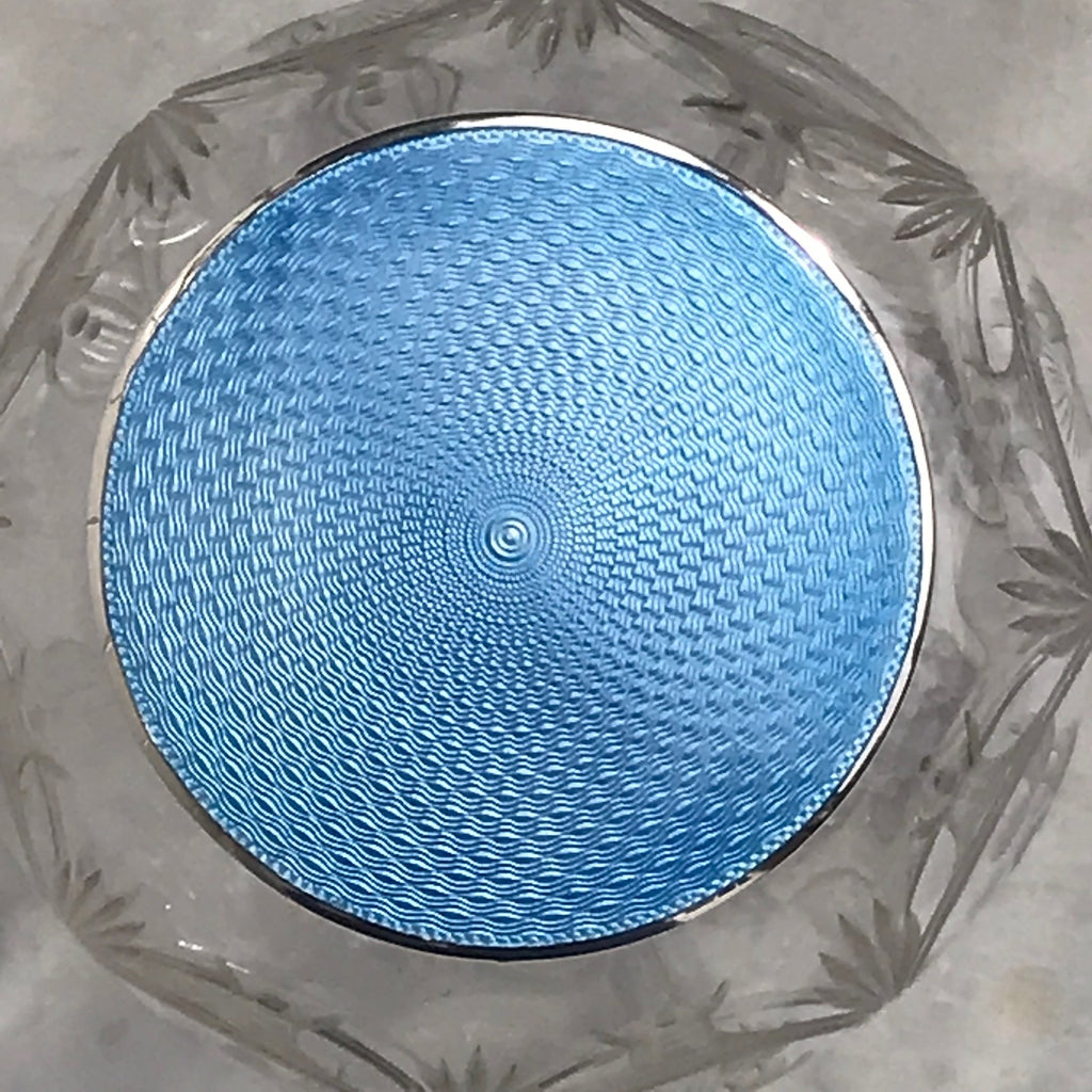 Pair of Silver & Blue Enamel Scent Bottles - Detail View - 3