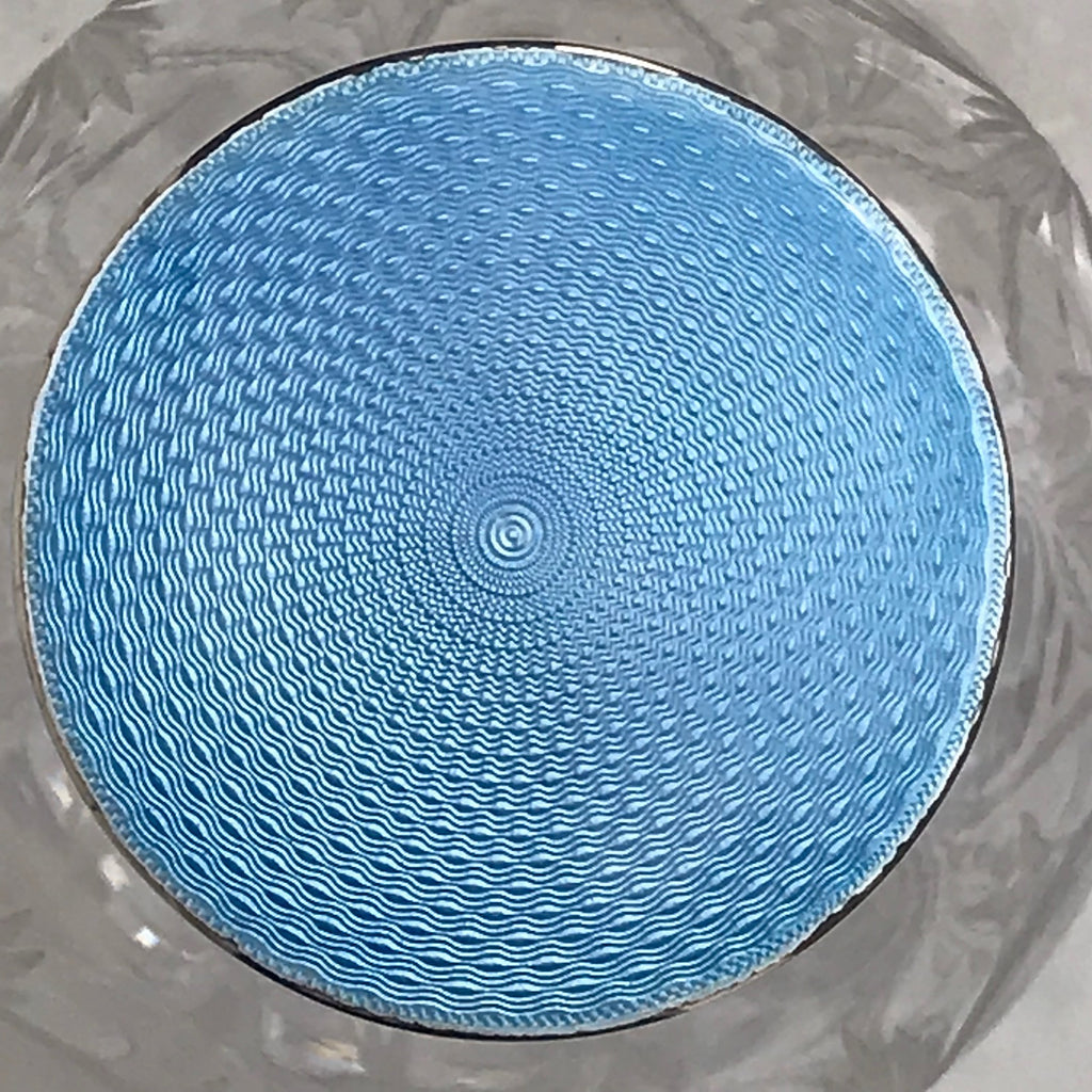 Pair of Silver & Blue Enamel Scent Bottles - Detail View - 2