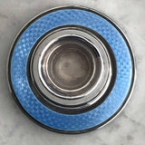 Pair of Art Deco Silver & Blue Enamel Candlesticks - Detail View - 2