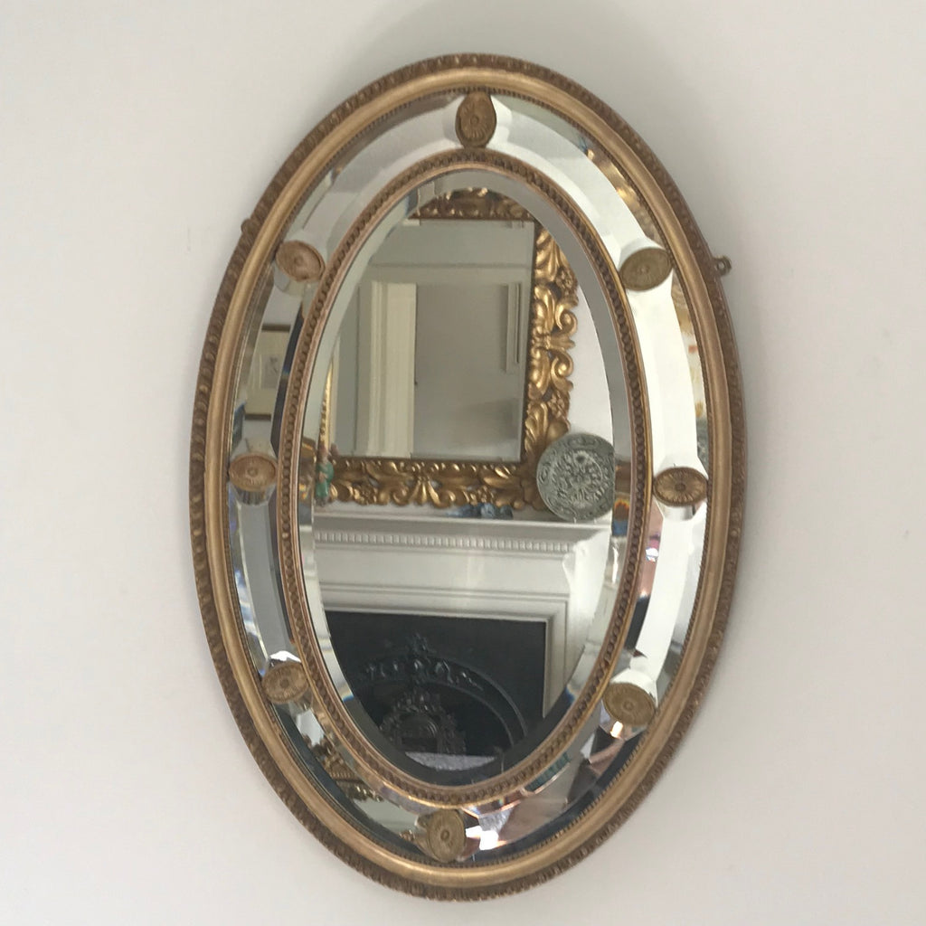 19th Century Oval Gilt Mirror - Main View - 3