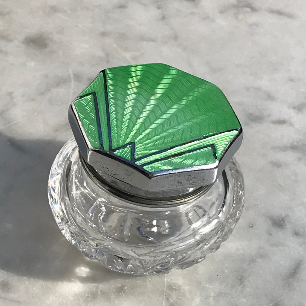 Art Deco Guilloche Enamel Manicure Set - Detai View - 2