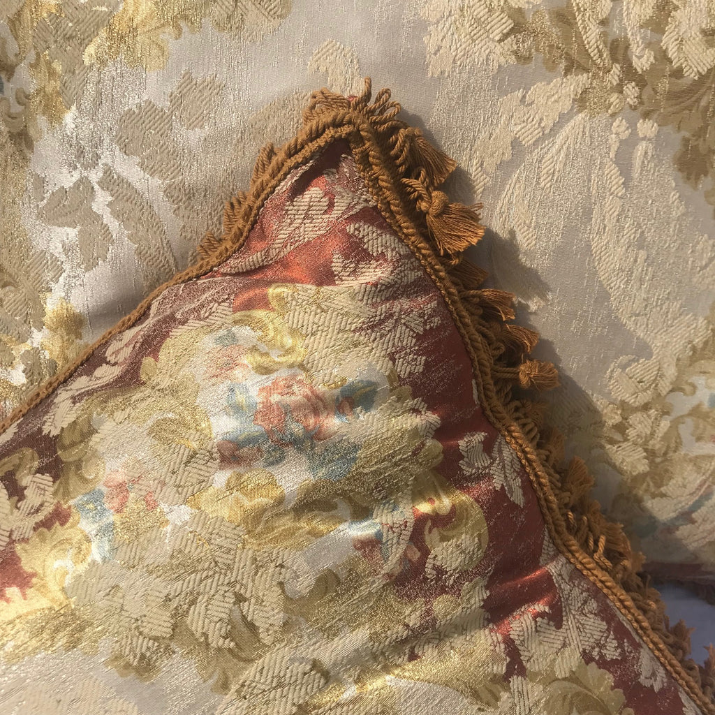 Pair of Large Silk Mulberry Cushions - Detail View - 2