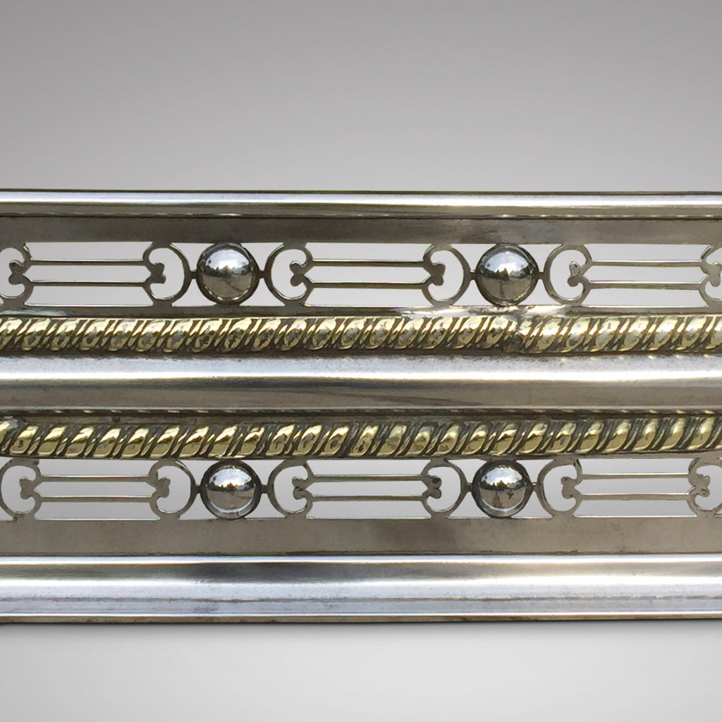 Georgian Steel and Brass Fender - Detail View- 4