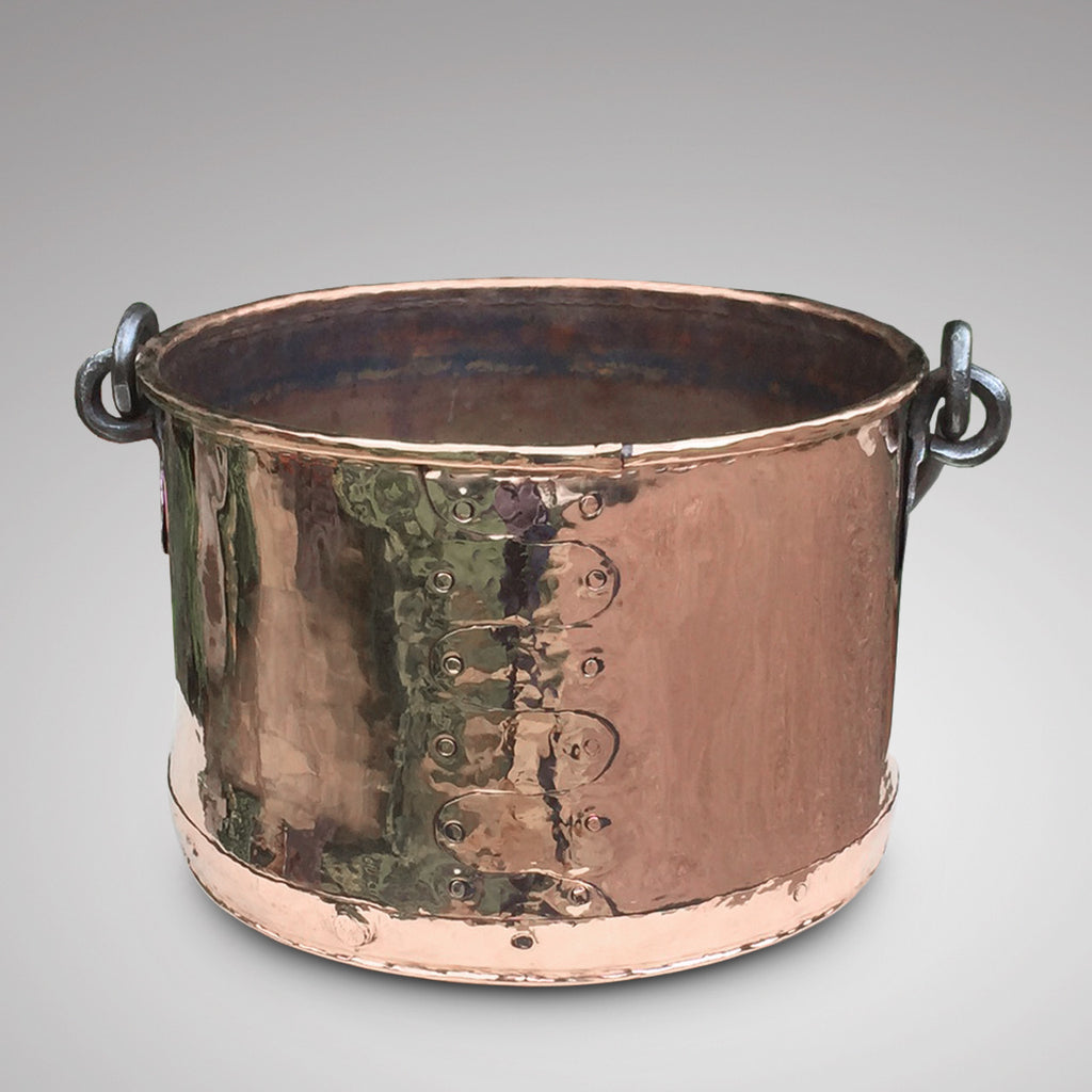 19th Century Copper Planter/Log Bin -Front View - 3