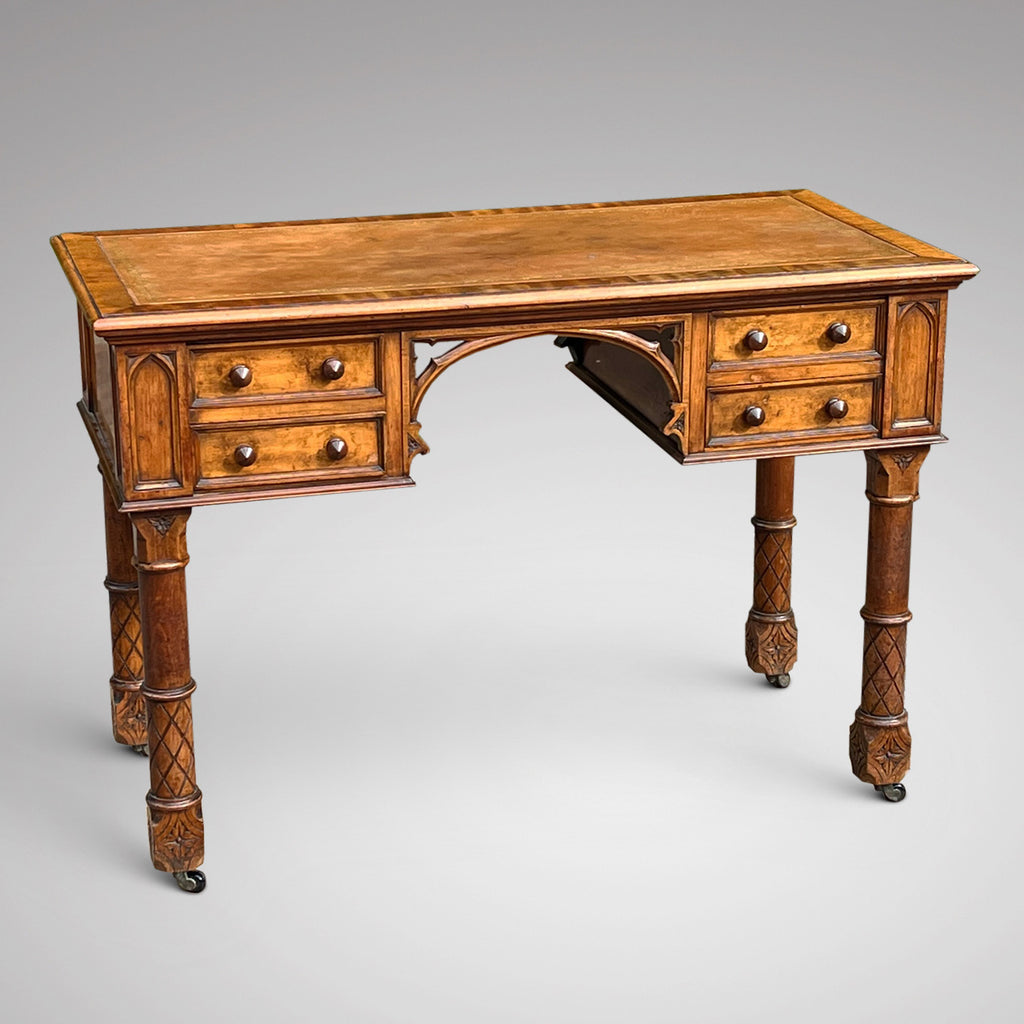 Aesthetic Period Walnut Desk - Main View - 4