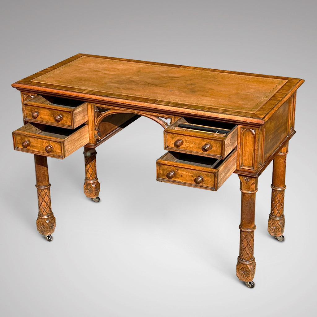 Aesthetic Period Walnut Desk - Main View - 3