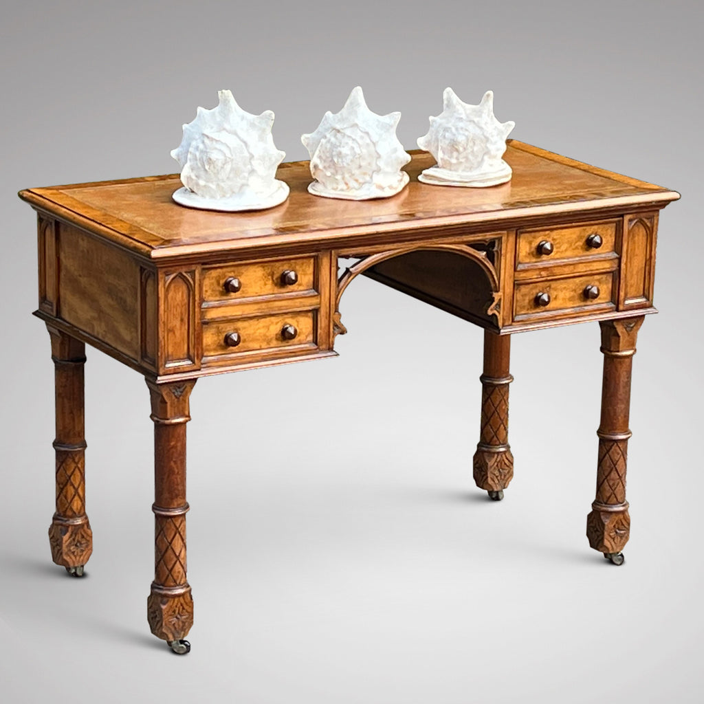 Aesthetic Period Walnut Desk - Main View - 1