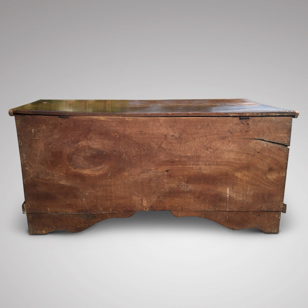 19th Century Elm Coffer - Back View - 4