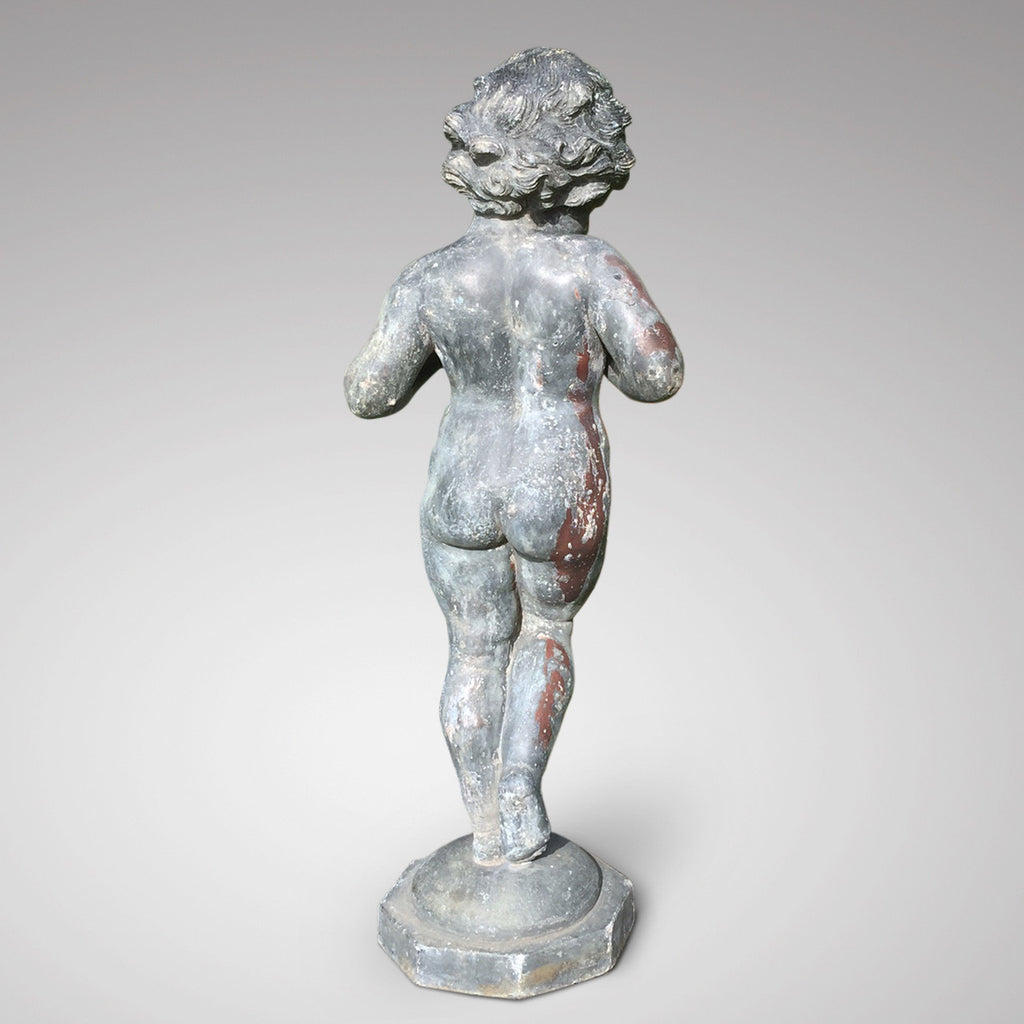 Antique Lead Garden Statue of a Nymph - Back View of Figure- 2
