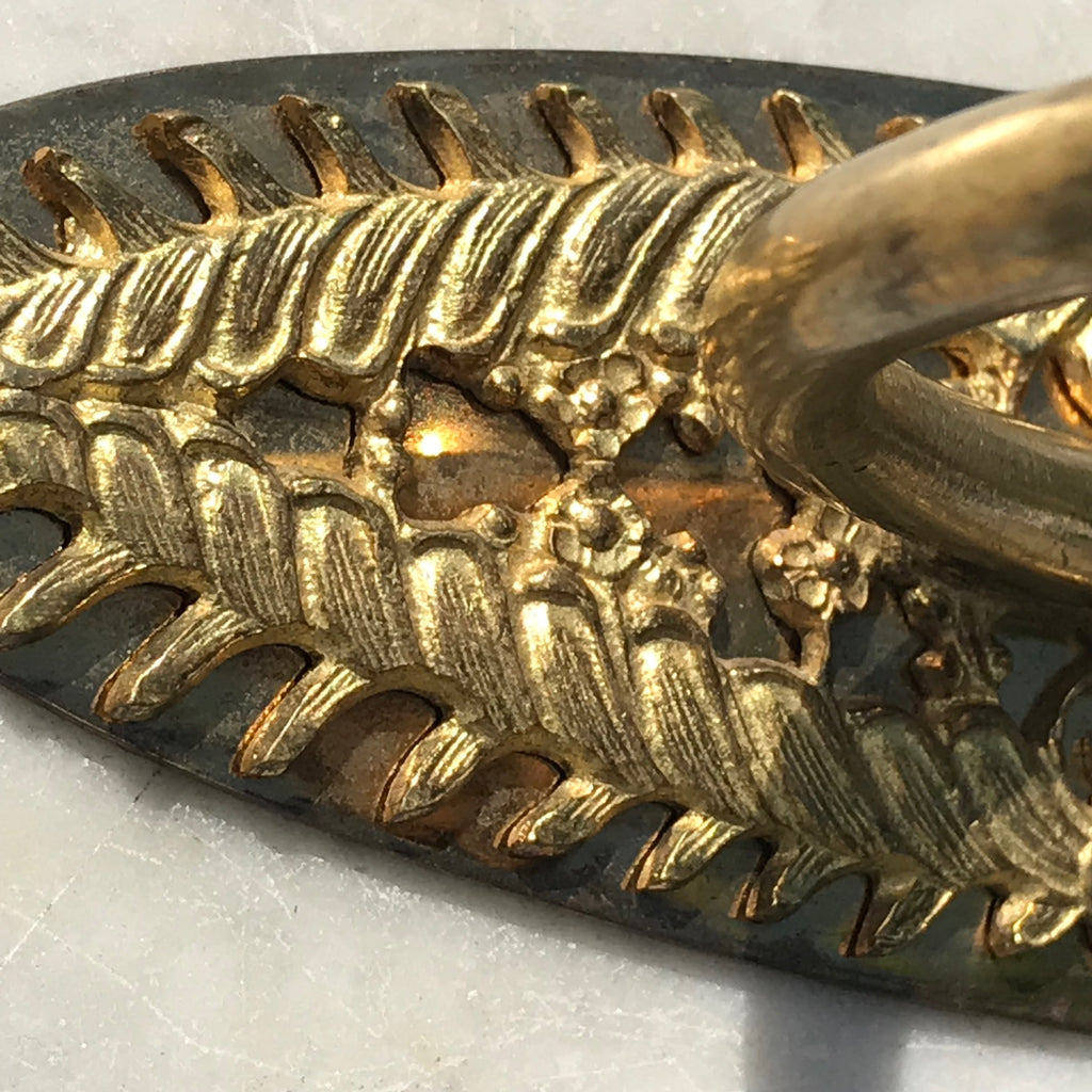 Pair of Victorian Brass Hat & Coat Hooks - Detail View - 6