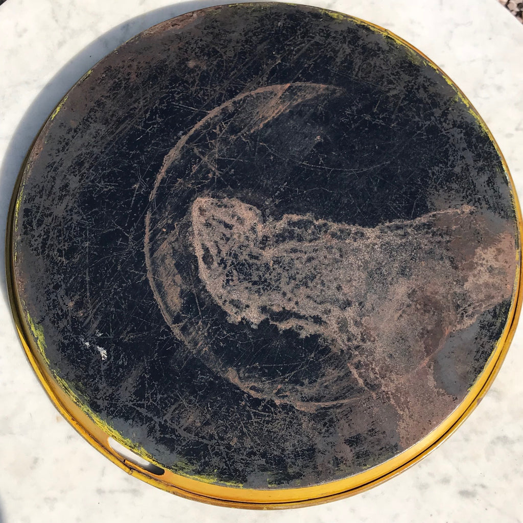 19th Century Painted Toleware Tray - Back View - 5