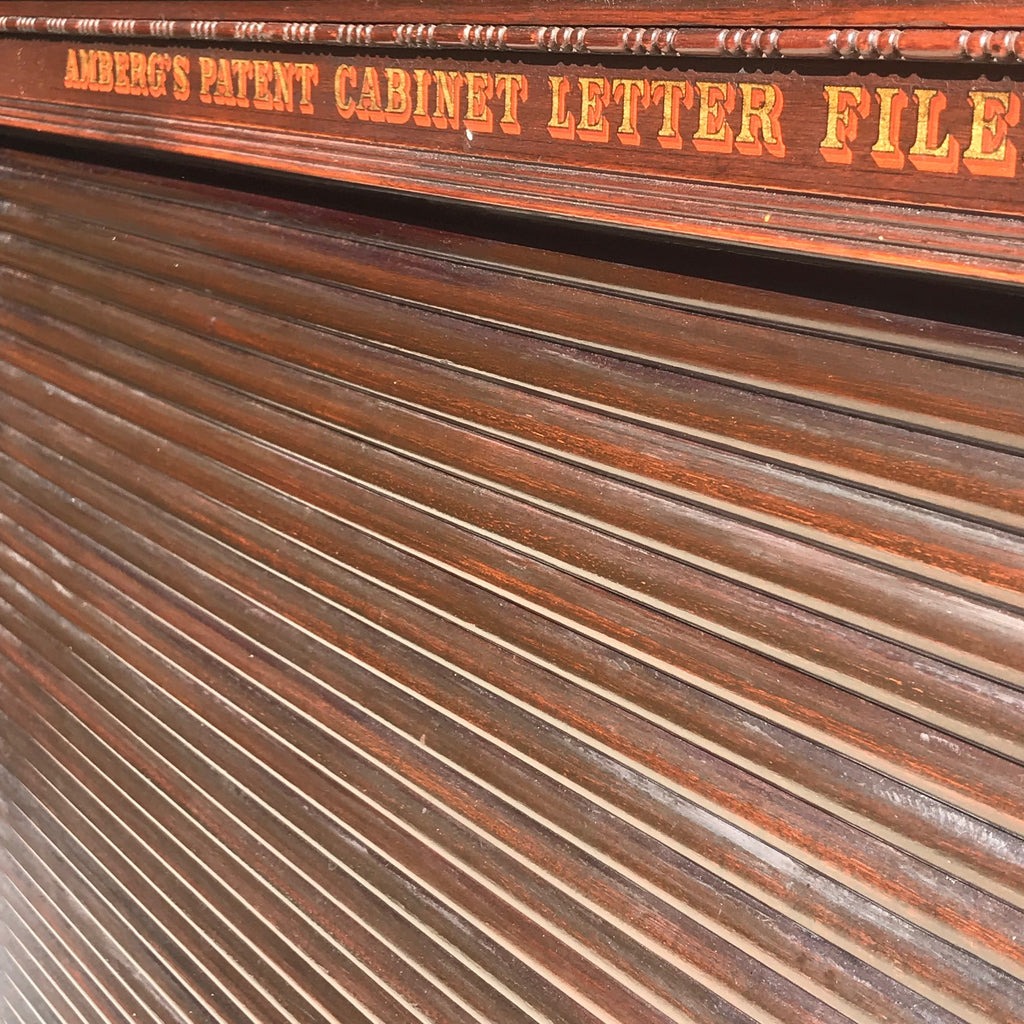 19th Century Amberg Mahogany Filing Cabinet - Detail View - 4