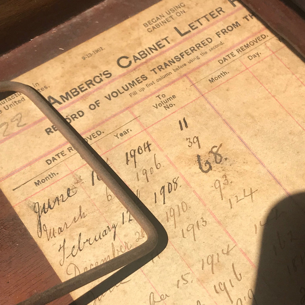 19th Century Amberg Mahogany Filing Cabinet - Detail View - 7