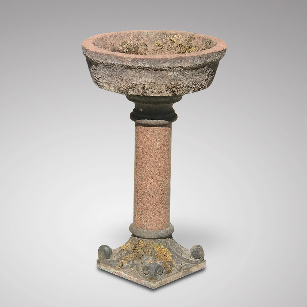 Victorian Marble & Sandstone Birdbath - Main View - 1