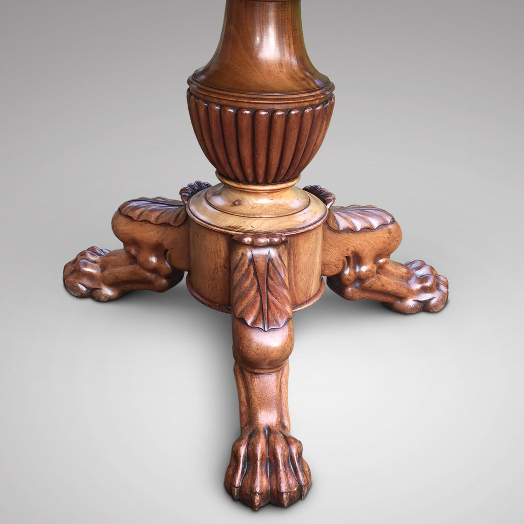 19th Century French Mahogany Gueridon - Pedestal detail - 4