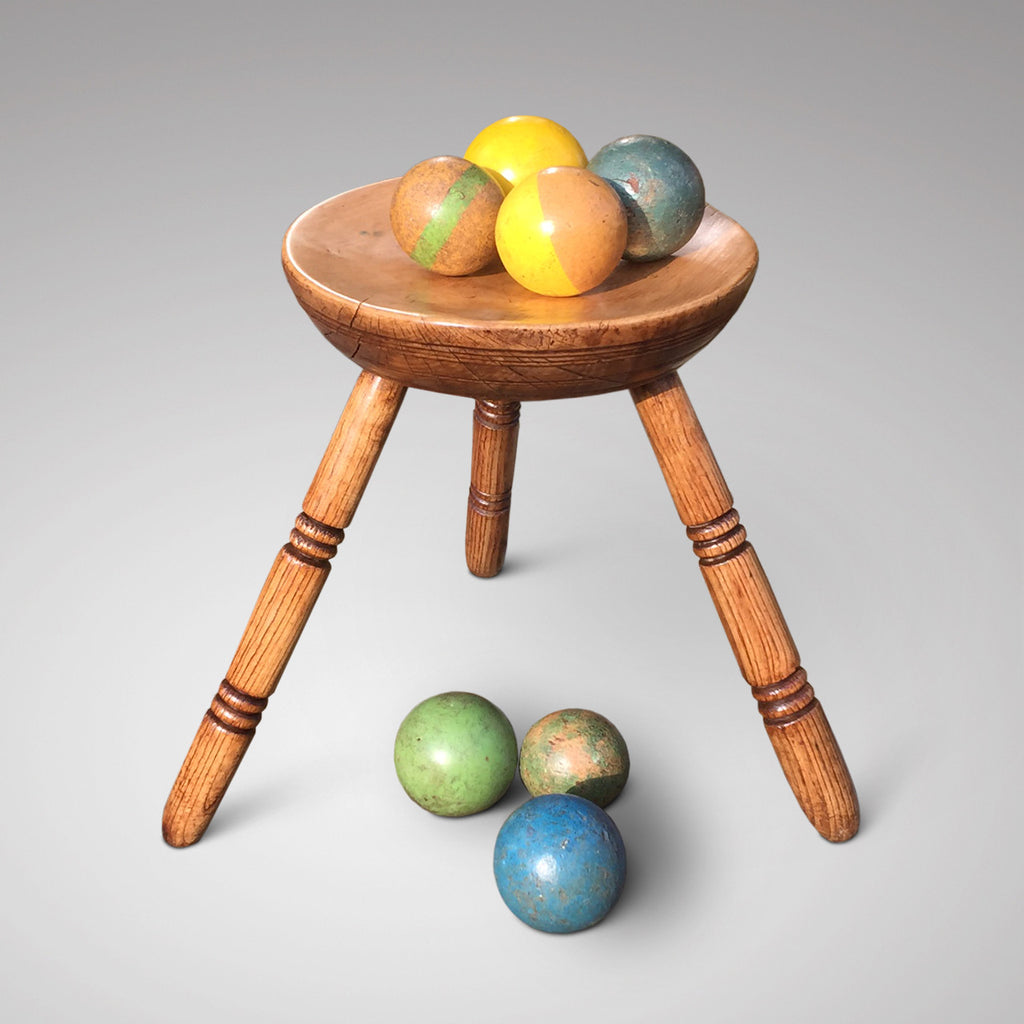 19th Century Welsh Dairy Stool - Front View - 1