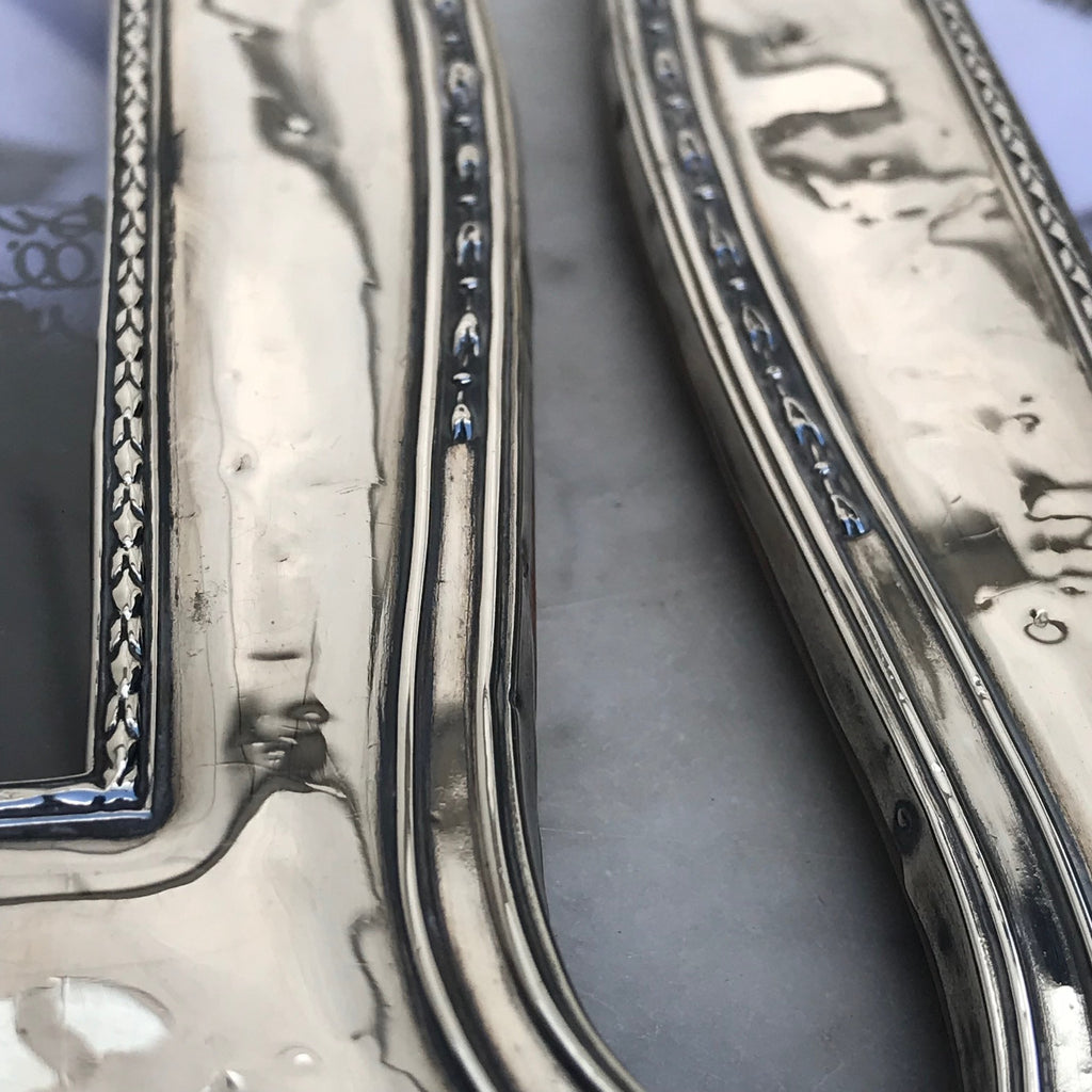 Large Pair of George V Silver Photograph Frames - Side Detail View - 9