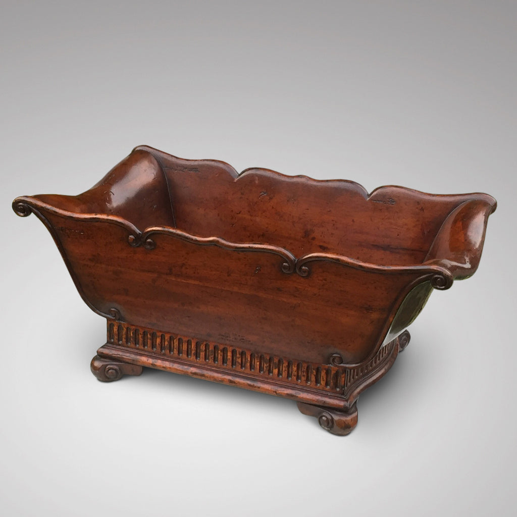 Edwardian Mahogany Jardiniere/Coaster - Front & side view - 2