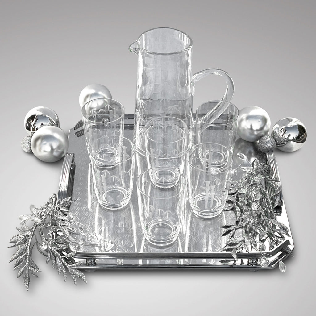 Art Deco Set of 6 Drinks Glasses & Jug - Main View - 1