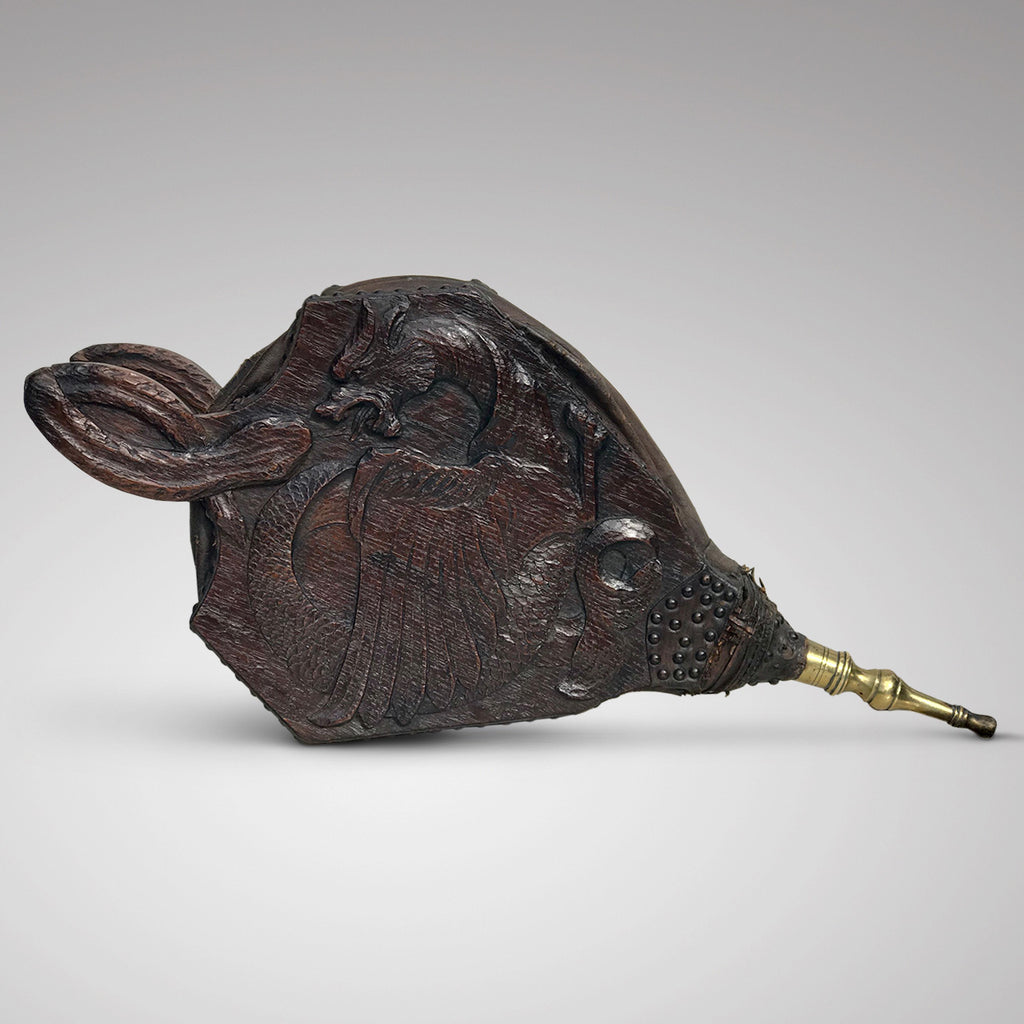 19th Century Carved Oak Bellows - Main View - 1