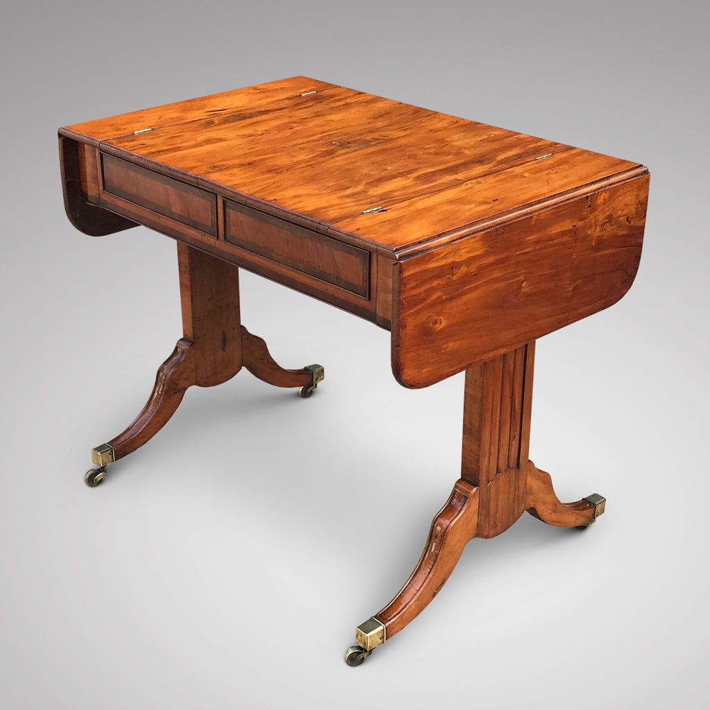 Regency Yew Wood Sofa Table