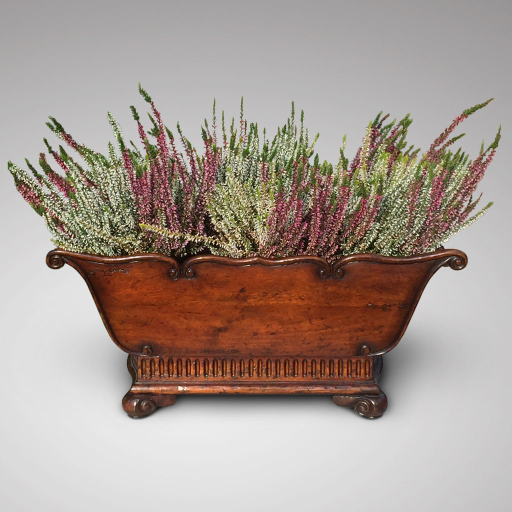 Edwardian Mahogany Jardiniere/Coaster - Front View-1