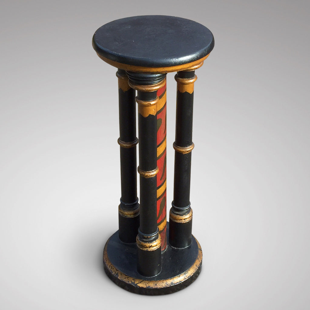 Decorative Victorian Painted Pedestal - Main View - 2