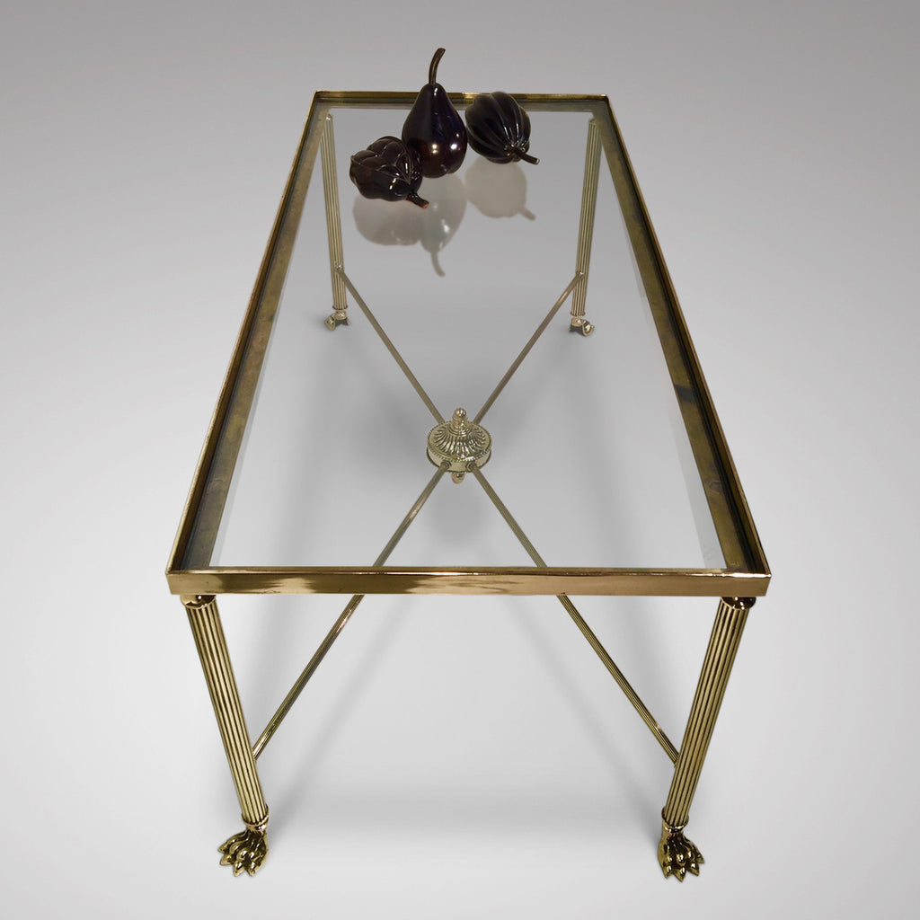 Mid 20th Century Brass Coffee Table - View Lengthways - 2