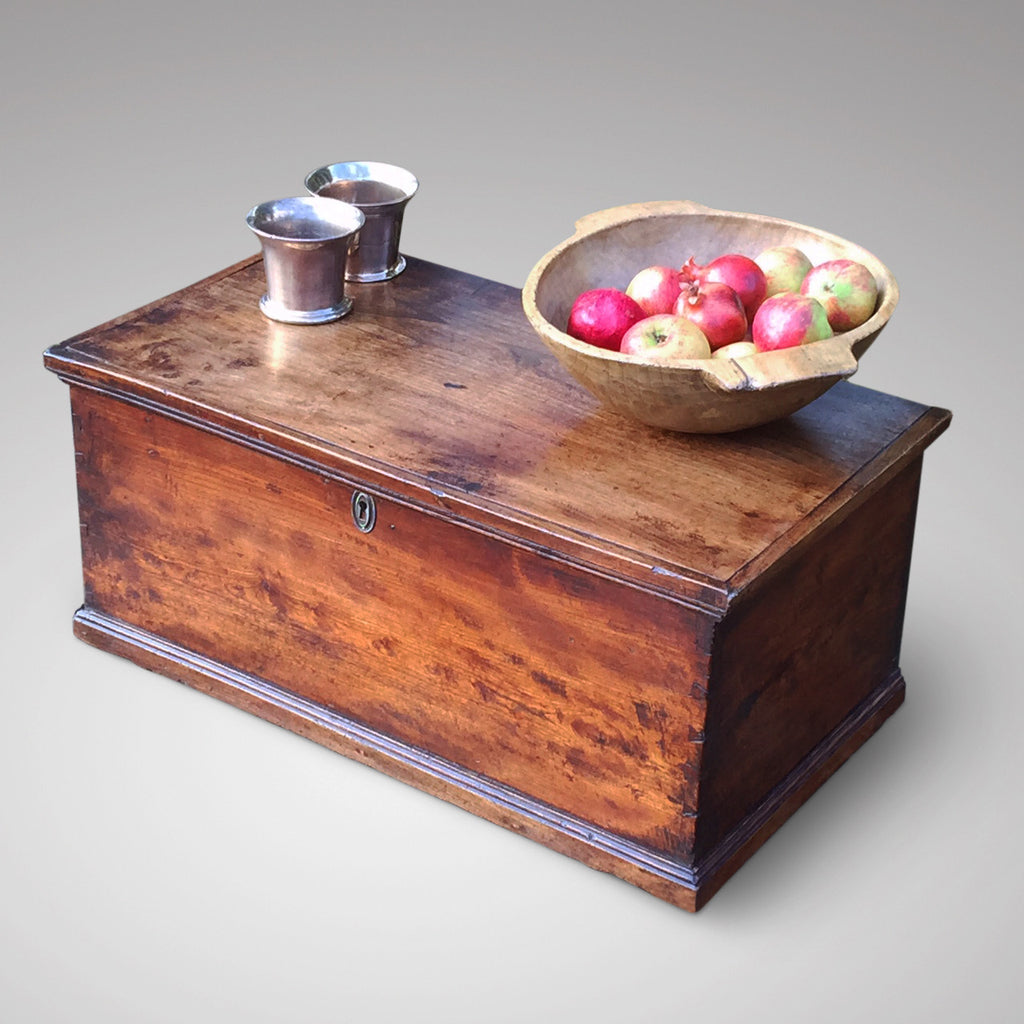 19th Century Elm Trunk/Coffee Table - Front & Side View - 2