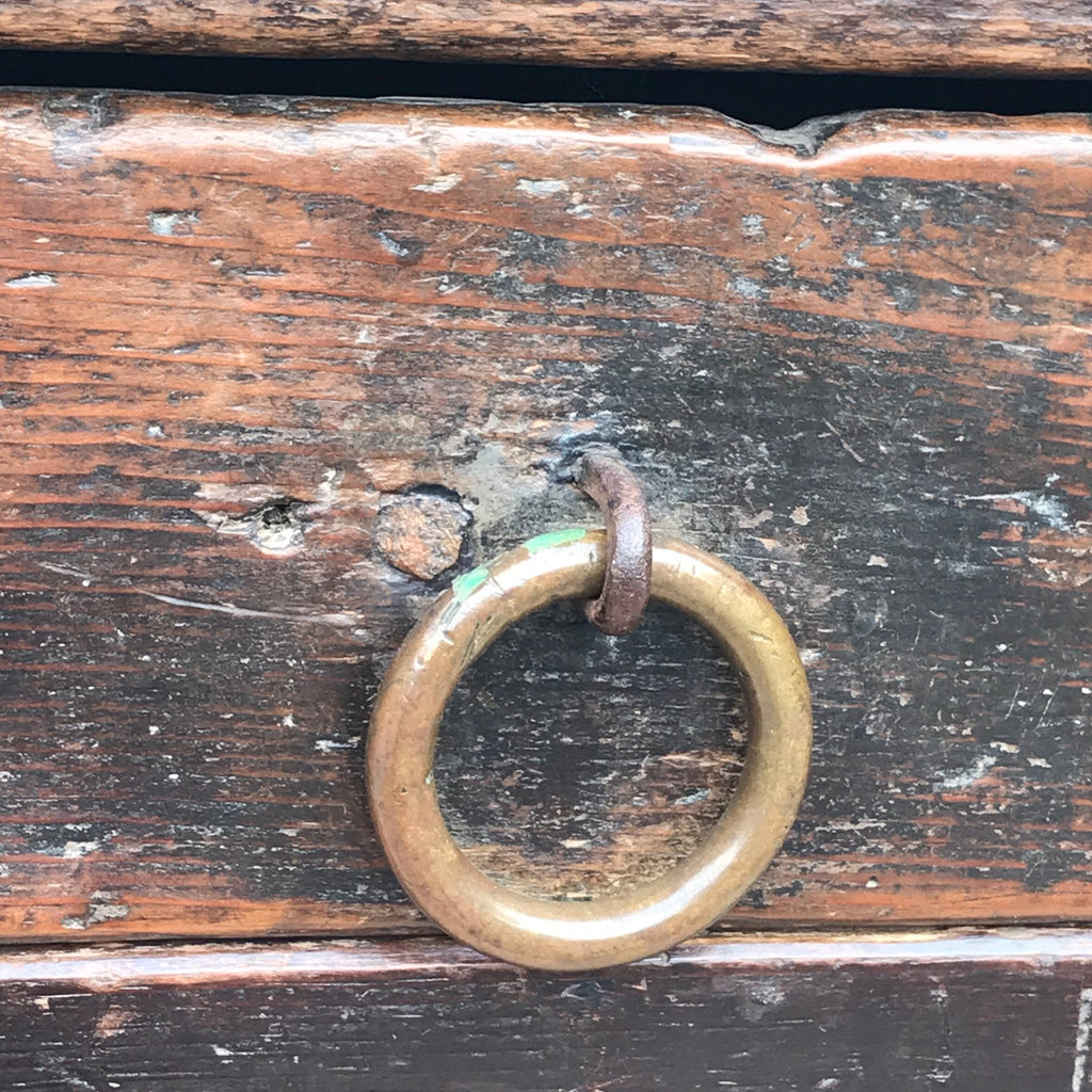 18th Century Welsh Oak Serving Table - Handle Detail View - 4