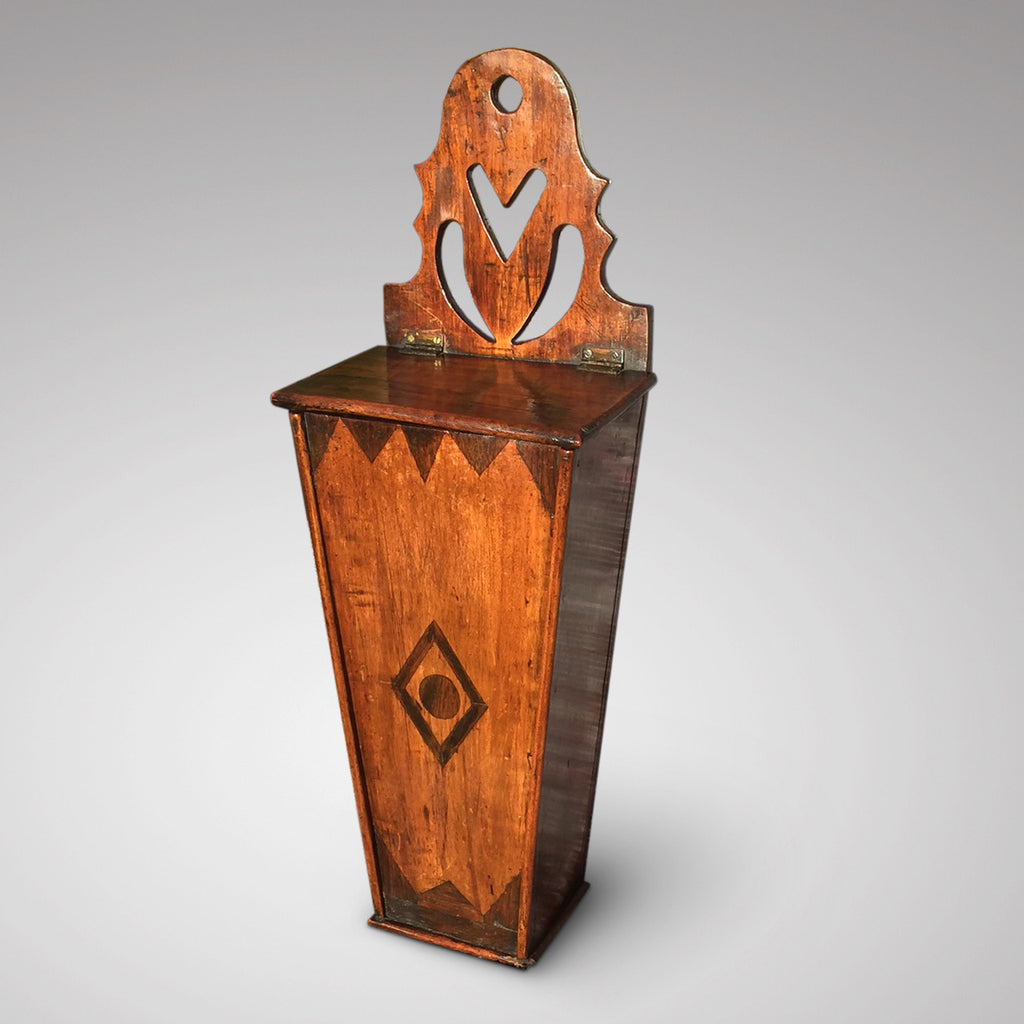 George III Inlaid Welsh Candle/Cutlery Box - Main front view-1