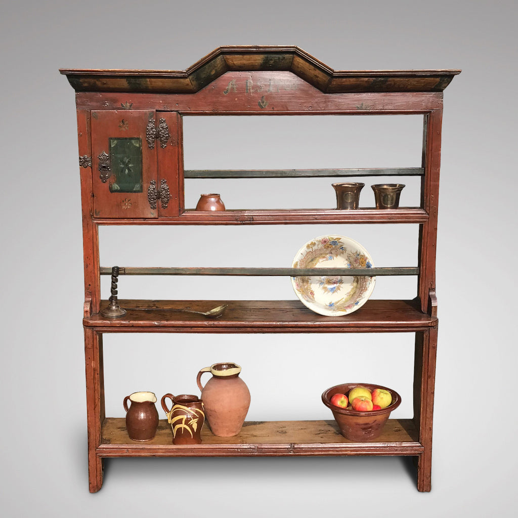 18th Century Painted Swedish Dresser - Front View - 2