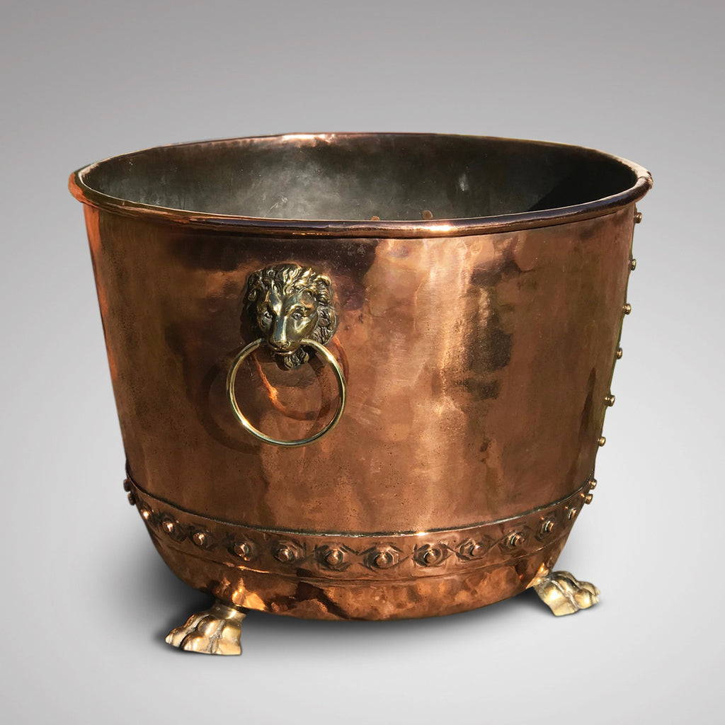 19th Century Copper Seamed & Riveted Log Bin - Main View -1
