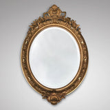 19th Century French Oval Giltwood Mirror - Main View - 1