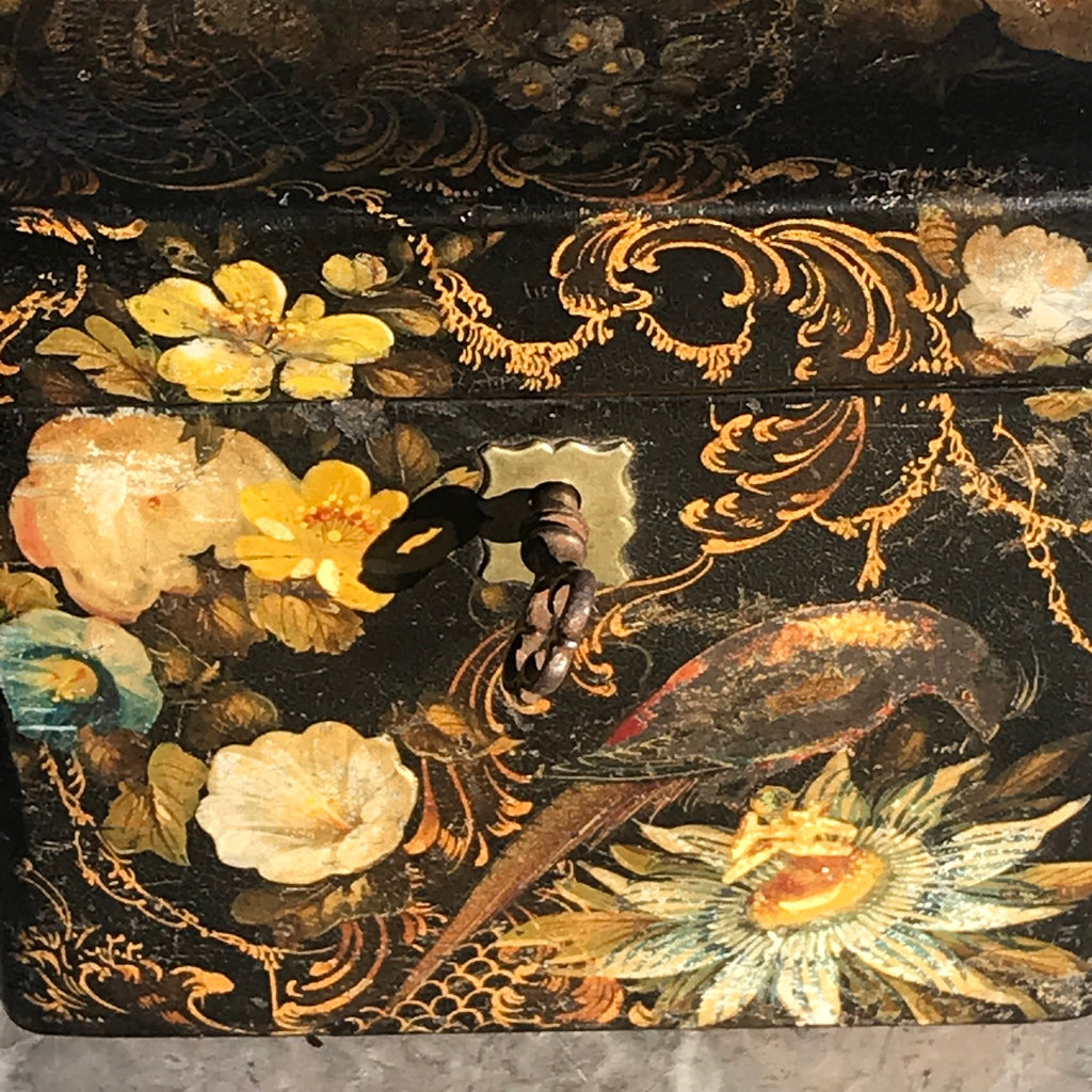 Early Victorian Papier Mache Envelope Box - Front Detail - 3
