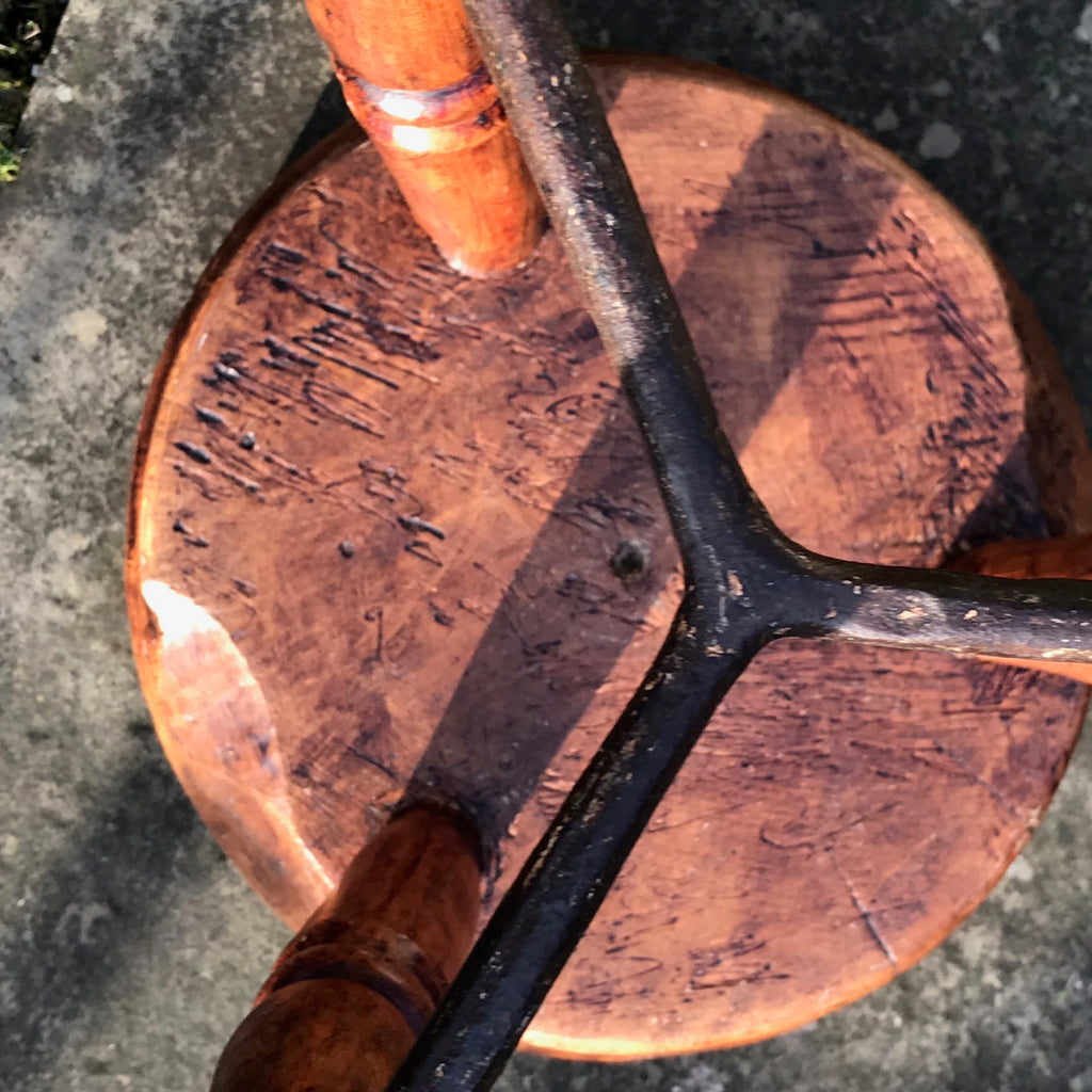 19th Century Lace Maker's Stool - Underside View - 5