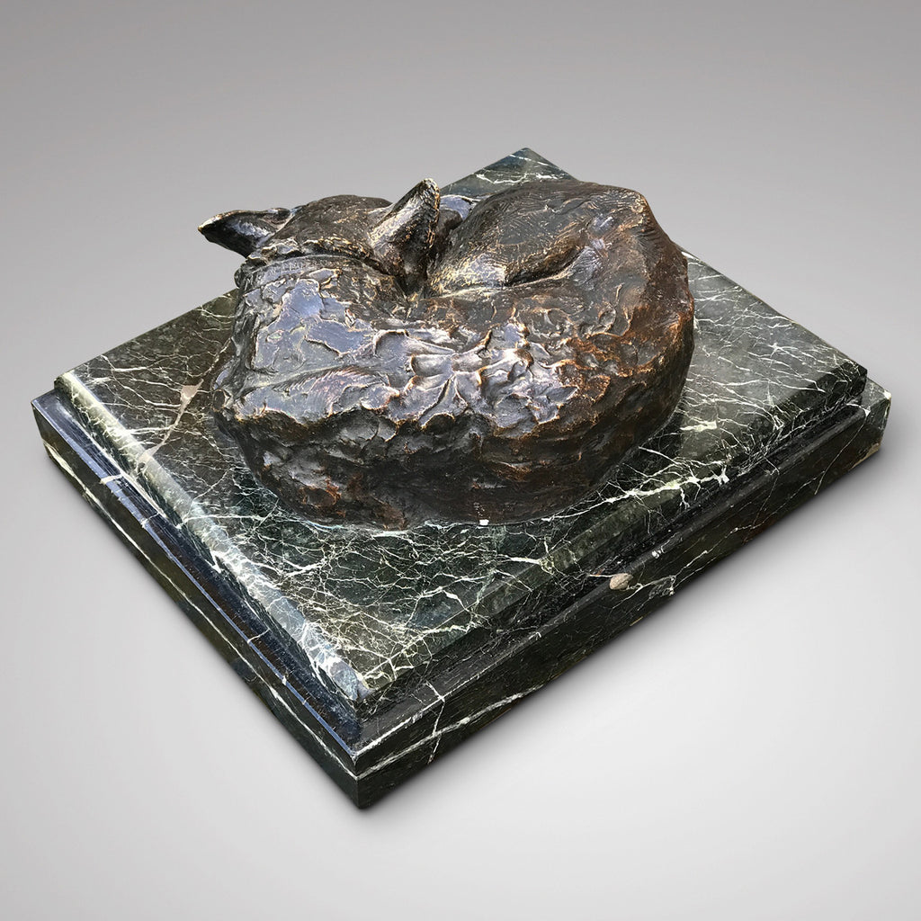 Bronze Dog Sleeping by Jacques Bordeaux Montrieux - Back View - 3