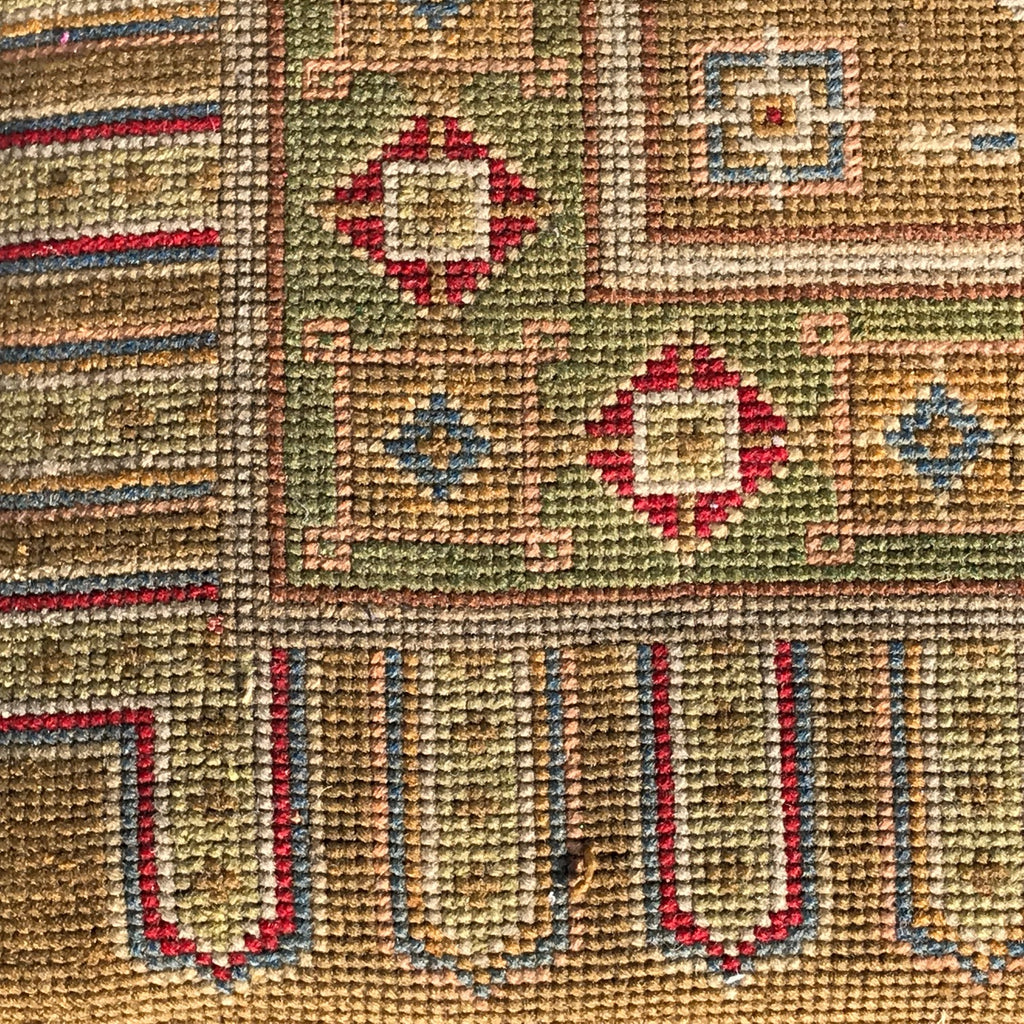 Aesthetic Movement Inlaid Two Tier Foot Stool - Needlepoint View - 4